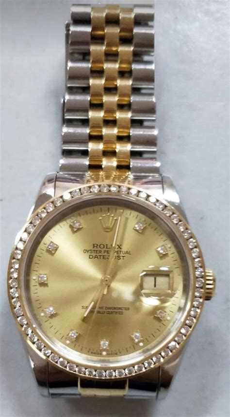 rolex replica gold end diamond 16223|rolex 16233 price guide.